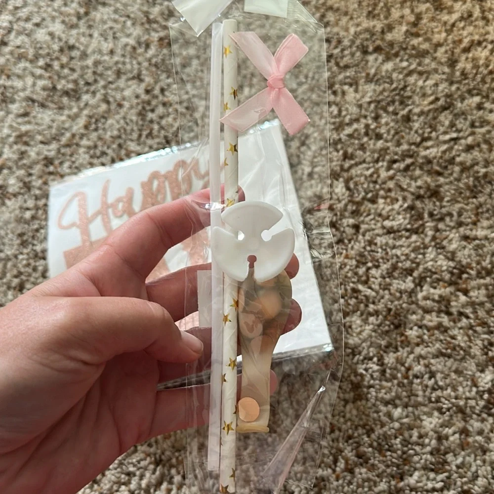 Rose Gold 30th Birthday Cake Topper Set
